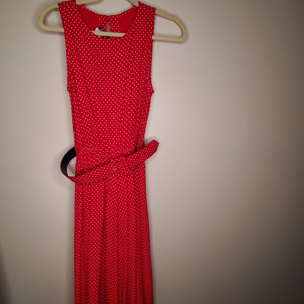 My Michelle  Size 9/10 Red White Polka Dots